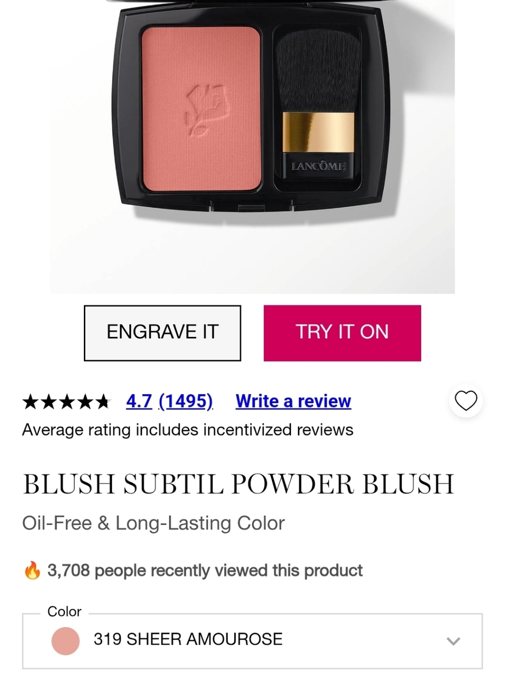 Lancôme Blush Subtil Powder Blush — Sheer Amoureuse